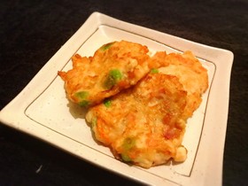 海老と枝豆とお豆腐焼き もう一品に♪