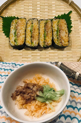 【離乳食取り分け】鱈そぼろ人参おにぎらず
