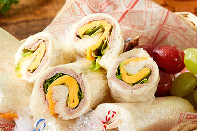 お弁当に かわいいくるくるサンドイッチ レシピ 作り方 By 輸入食品の日仏貿易 クックパッド