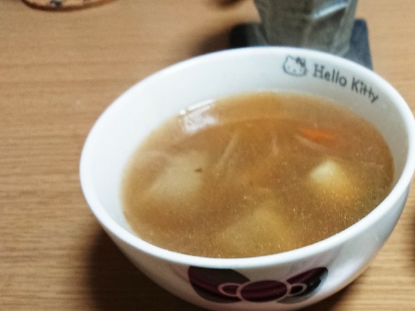 冷蔵庫整理!ちくわ入りけんちん汁
