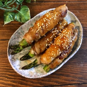 簡単♡アスパラの甘辛肉巻き