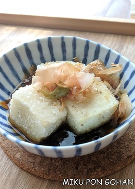 もずく入り揚げだし豆腐
