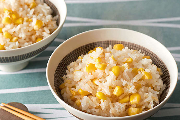 白だしのとうもろこしご飯 レシピ 作り方 By ヤマキ クックパッド 簡単おいしいみんなのレシピが366万品