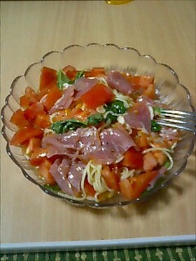 簡単!生ハムのパスタ