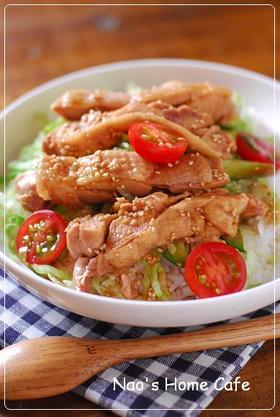 蒸し鶏サラダ丼♡