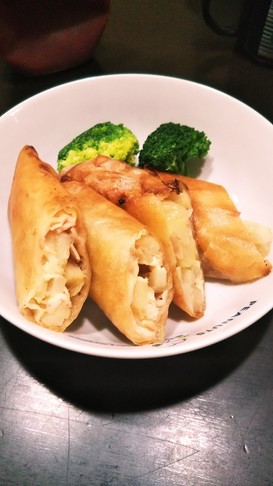 簡単☆じゃがいもハムチーズ春巻き
