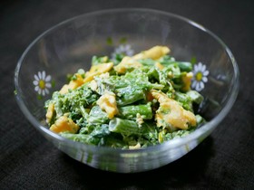 菜の花とふわふわたまごのサラダ