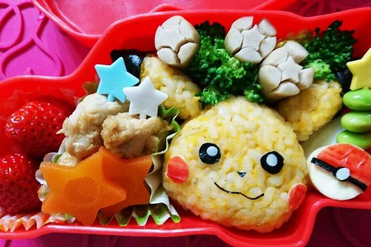 子ども喜ぶ 簡単 ピカチュウ 弁当 レシピ 作り方 By じょうだんコンビ クックパッド