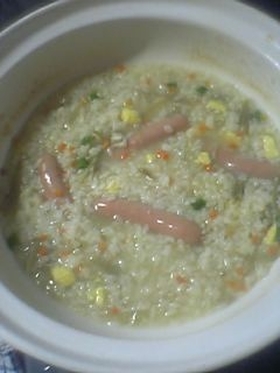 簡単♪鶏ゴボウ雑炊(*∩_∩*)♪