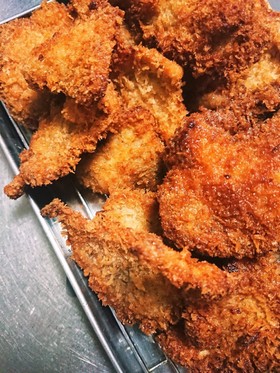生姜焼き用の豚肉でひとくちトンカツ
