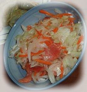 野菜たっぷりサーモンマリネ