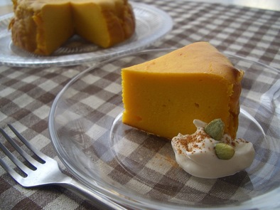 濃厚＆しっとり♪南瓜のチーズケーキの写真