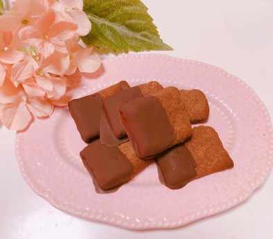 ノンオイルꕤおから&米飴ココアクッキー♡の写真