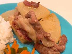 【簡単】大根と豚肉の照り煮