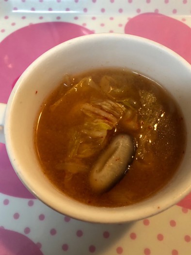 冷蔵庫の残り野菜で☆味噌キムチスープの写真