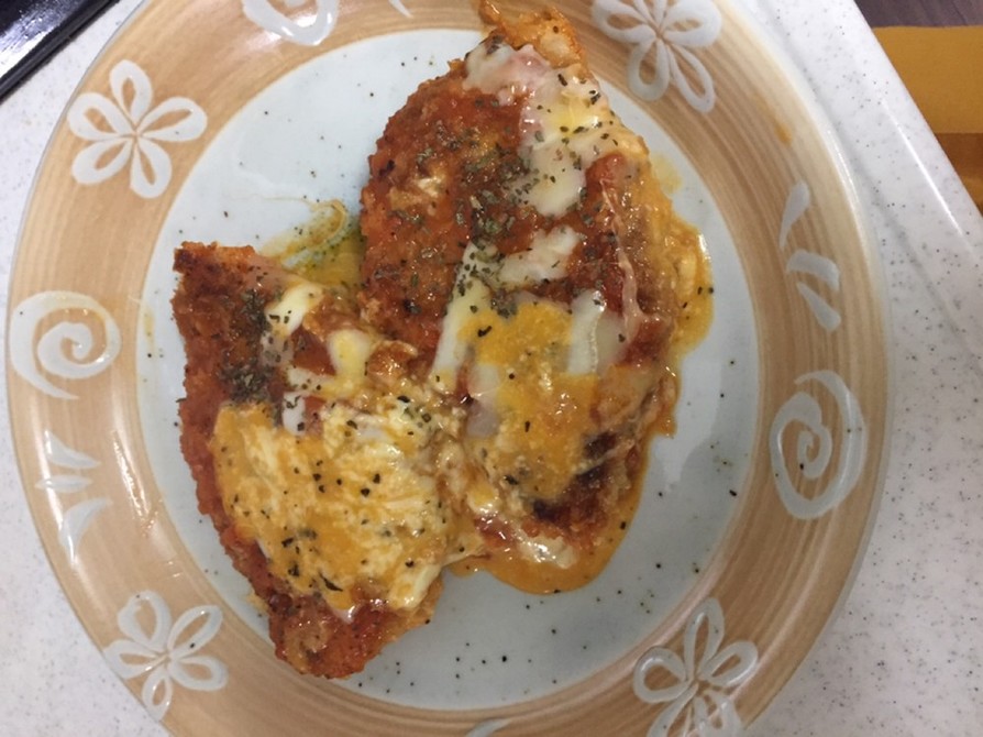 ポークカツレツのトマトチーズ焼きの画像