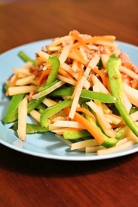 簡単❤3色野菜炒め