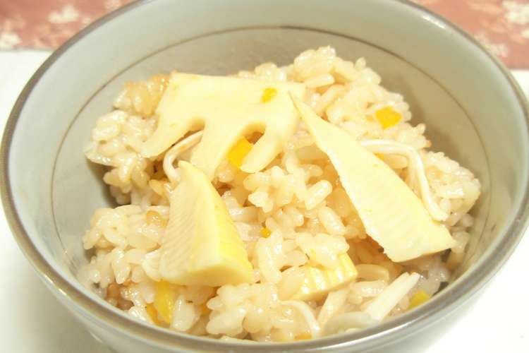 圧力鍋でモッチリたけのこご飯 レシピ 作り方 By Danchi クックパッド 簡単おいしいみんなのレシピが350万品