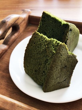 もっちり♡ふわふわ♡抹茶のシフォンケーキ