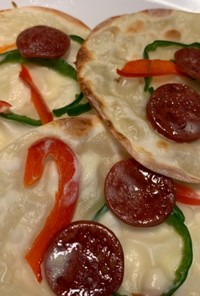 餃子の皮で簡単！ぶっちゃん和風ピザ