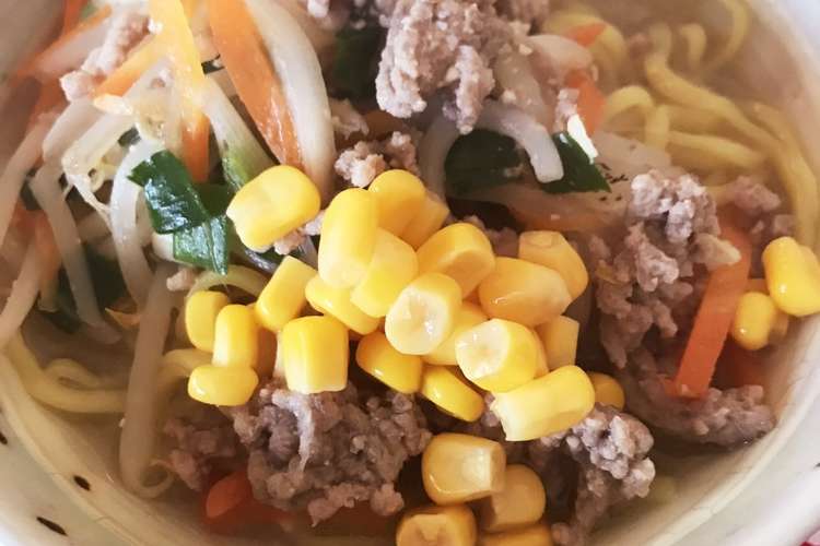 ひき肉 もやしの味噌ラーメン レシピ 作り方 By Sun Moooon クックパッド 簡単おいしいみんなのレシピが366万品