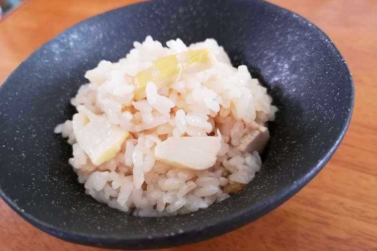 ポリ袋で湯煎 たけのこおこわ レシピ 作り方 By かぞくのごはん クックパッド