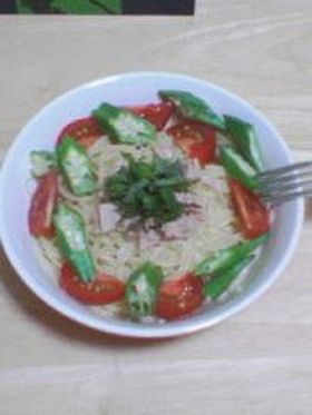 簡単!トマトとオクラの冷製パスタ