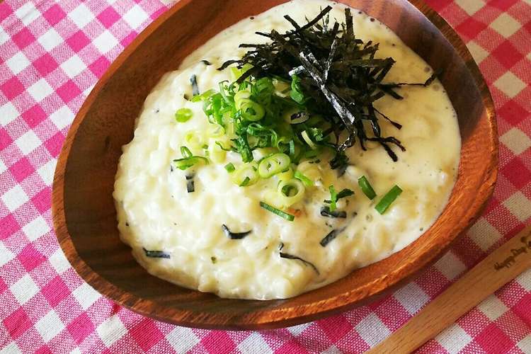 簡単 お茶漬けの素で豆乳チーズリゾット レシピ 作り方 By めぐぅー クックパッド 簡単おいしいみんなのレシピが350万品