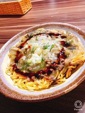 鍋の残りであんかけ焼きそば
