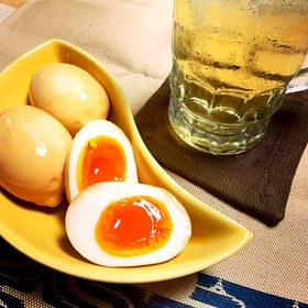 ウイスキー入り半熟味付け卵