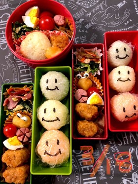 小学生兄妹&母会社弁当〜!