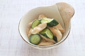 鶏のササミときゅうりのわさび醤油