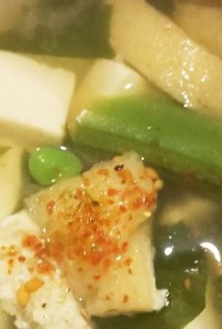 わかめ・豆腐・油揚げ＋旬の2品お味噌汁