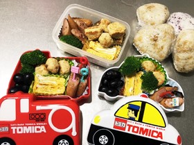 たぬきにぎり♡肉団子♡てきとぉお弁当♪