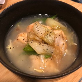 ねぎ塩鶏肉はるさめスープ【朝食に】