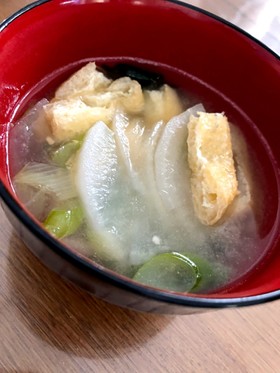 大根ときざみ揚げのお味噌汁☆