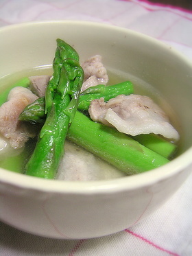 アスパラガスの簡単さっぱりスープ煮