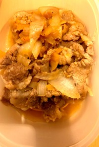 簡単豚肉と玉ねぎのマーマレード煮