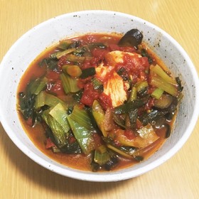 余り野菜と鶏肉のトマト煮