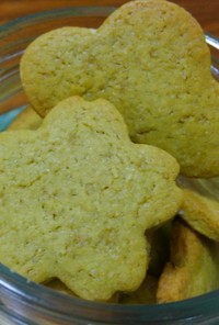 米ぬか米粉緑茶のクッキー