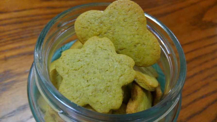 米ぬか米粉緑茶のクッキーの画像