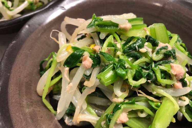 ツナ小松菜豆苗もやしの和え物 レシピ 作り方 By たんたむろぼ クックパッド 簡単おいしいみんなのレシピが367万品