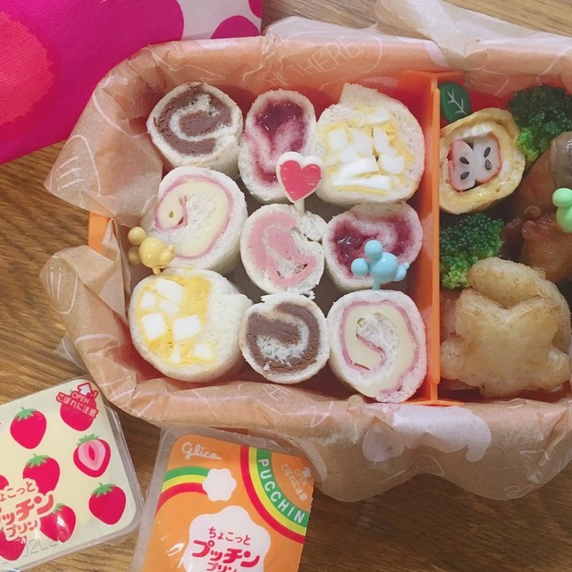 幼稚園年少弁当 簡単クルクルサンドイッチ レシピ 作り方 By ちーたそ クックパッド 簡単おいしいみんなのレシピが376万品