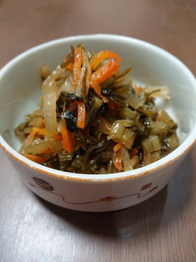 野沢菜漬けの煮物