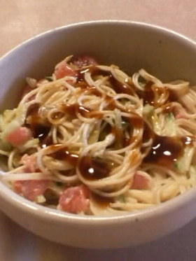 実家の味!?ソースマヨ☆スパサラダ