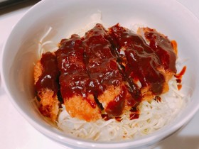 タレはレンジで簡単☆味噌カツ丼