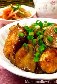 柔らか鶏の胸肉とジャガイモの甜麺醤炒め♡