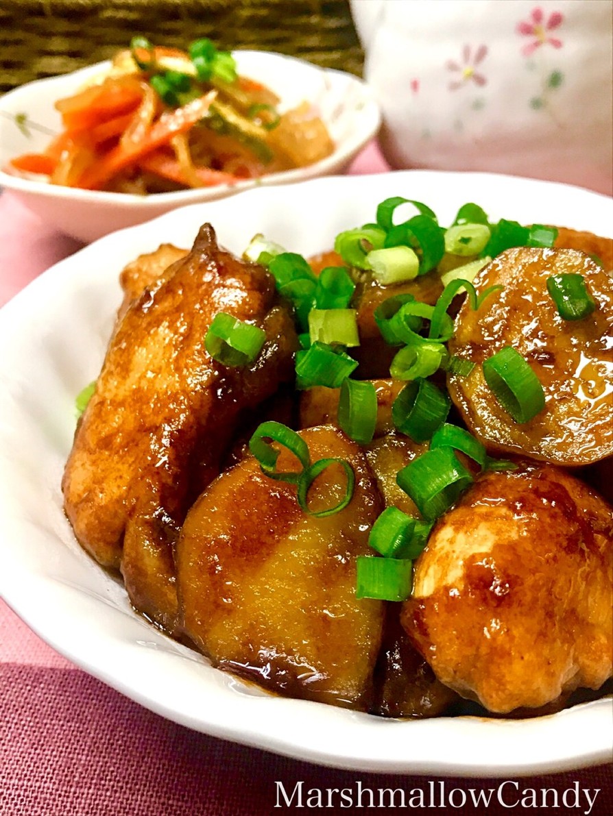 柔らか鶏の胸肉とジャガイモの甜麺醤炒め♡の画像