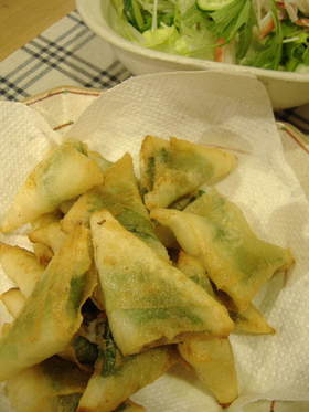 おもち!?長芋の三角揚げ