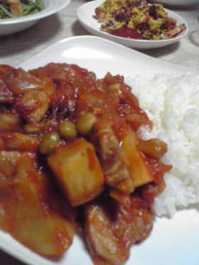 トマトと豚肉のワンプレートごはん